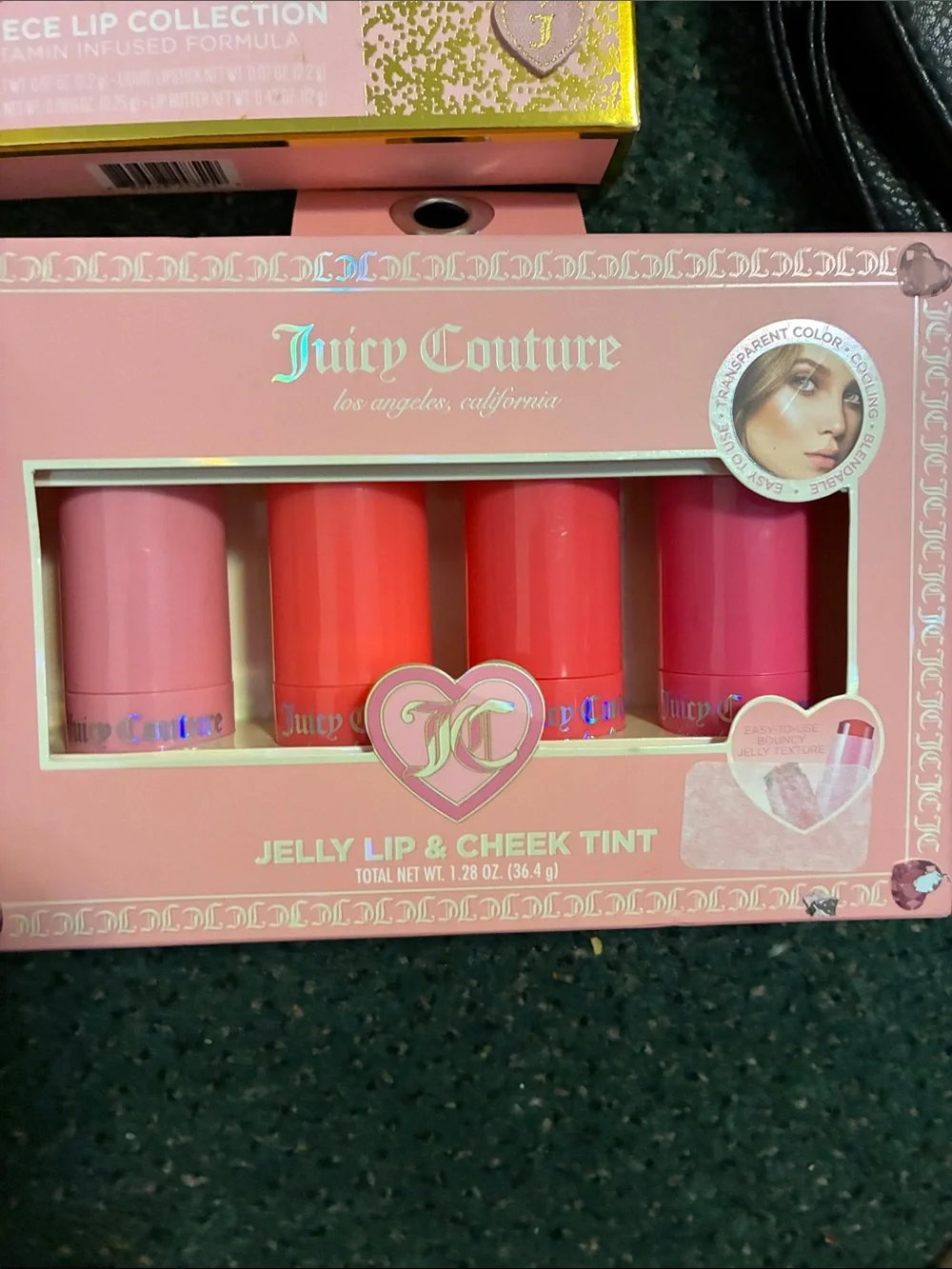 Juicy Couture 14 pc lip, cheek and Heart Wristlet Bundle